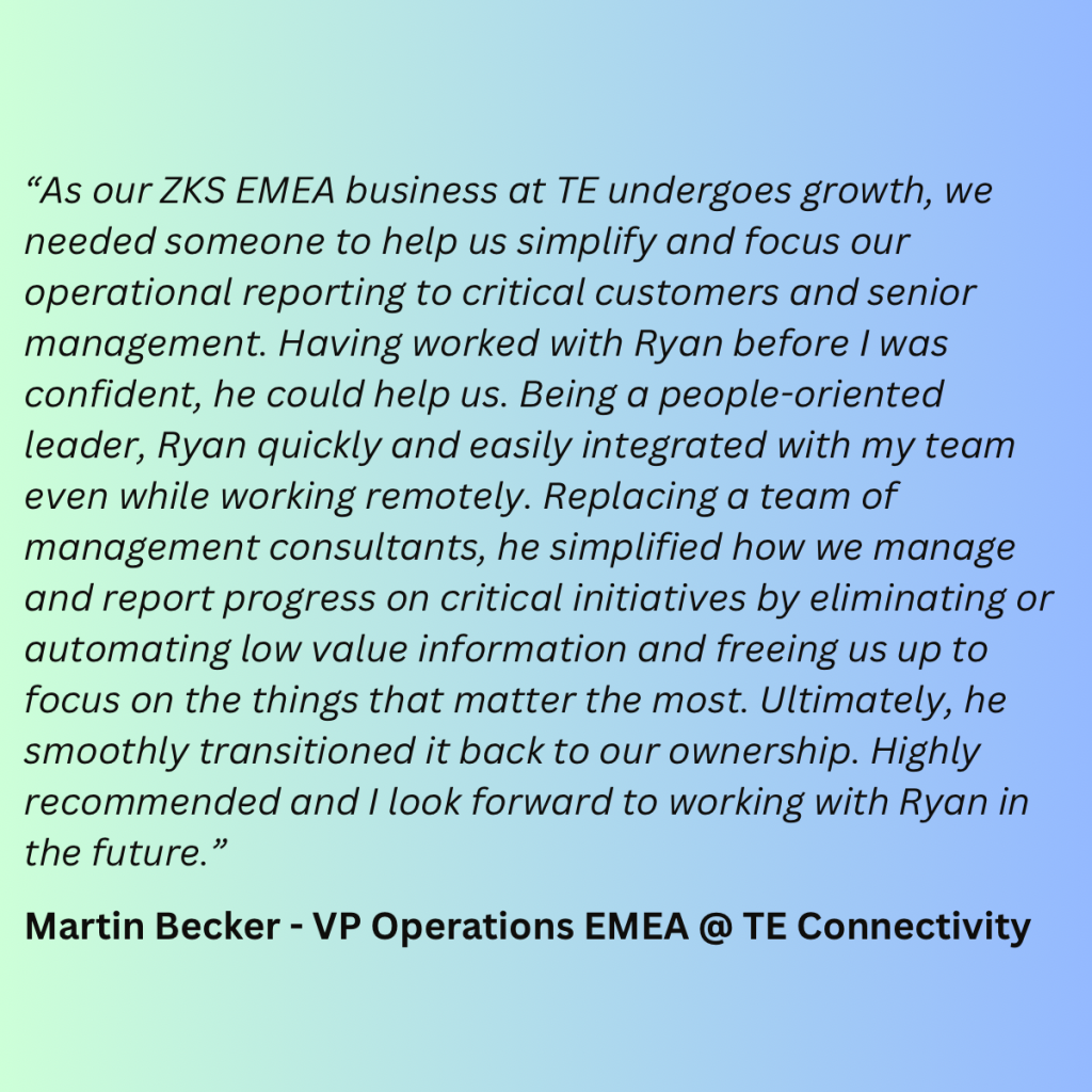 Martin Becker – VP Operations EMEA at TE Connectivity